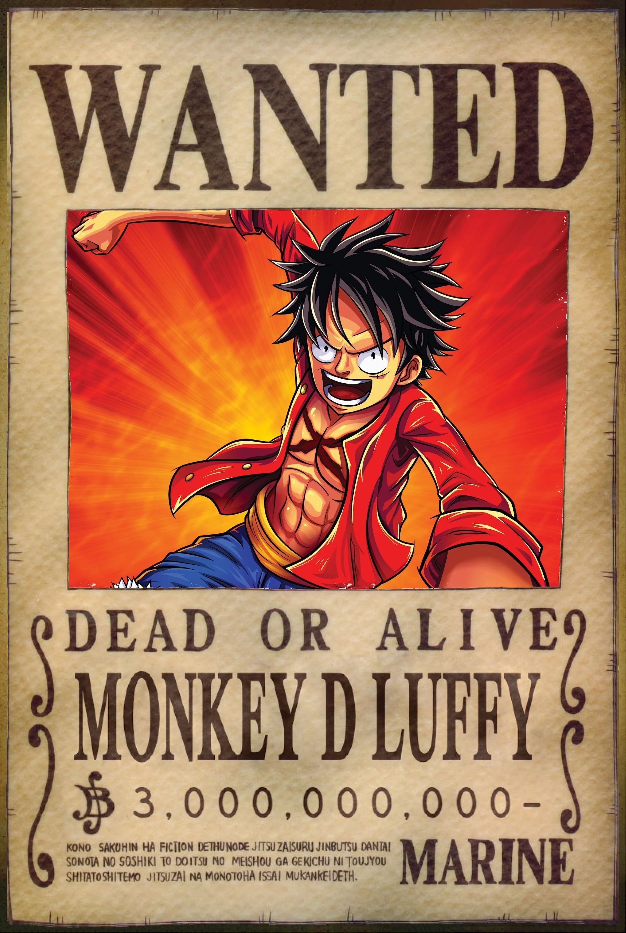 Luffy Wanted Poster — Jeremy Provost